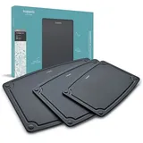 KUPPELS NERO Schneidebrett-Set Cellulose 3-tlg. onesize Schwarz