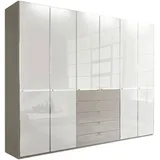 Novel Drehtürenschrank 300 x 236 x 58 cm Grau/Weiß