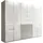 Novel Drehtürenschrank 300 x 236 x 58 cm Grau/Weiß