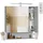 VASAGLE Spiegelschrank Badezimmerschrank Breite 70-90cm, 90° drehbar LED, mit Steckdosen, Haartrockner-Halter grau 70 cm x 75 cm x 16.5 cm