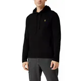 Polo Ralph Lauren Langarmshirt Kapuzen Langarmshirt Longsleeve Hoodie Sweatshirt T-Shirt Kapuze mit Tunnelzug, Logo-Stickerei auf der Brust schwarz M