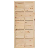 vidaXL Zimmertür 90 x 2,5 x 208 cm Scheunentür Natur 90x2,5x208 cm Massives Kiefernholz