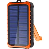 4smarts Solar Powerbank Prepper 12.000mAh - Schwarz/Orange