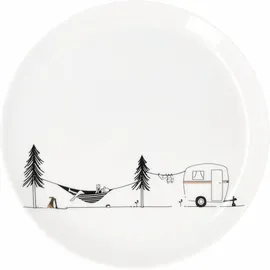 räder Geschenkteller Camping 15 cm weiß
