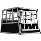 CADOCA Tiertransportbox M 70 x 54 x 51 cm Grau/Schwarz