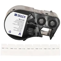 Brady (M4-11-427) selbstklebende Vinyl-Etiketten, 1,9 cm H x 1,3 cm B, Schwarz auf Weiß, transparent, 360 Etiketten