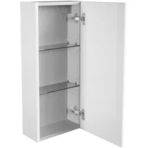 Fackelmann Milano Hängeschrank 30 x 68 cm Weiß Glas/Metall/MDF/Spanplatte