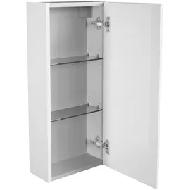 Fackelmann Milano Hängeschrank 30 x 68 cm Weiß Glas/Metall/MDF/Spanplatte