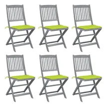 vidaXL Klappbare Gartenstühle 38 x 38 x 25,5 cm grün 6 St.