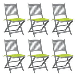 vidaXL Klappbare Gartenstühle 38 x 38 x 25,5 cm grün 6 St.