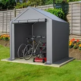 Gartenhaus 190x170x200cm mit Rollladen, Fahrradgarage, Geräteschuppen, Geräteschuppen, Lagerzelt für den Außenbereich, Dunkelgrau - Grau