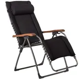 Sungörl Oasi XL Daydreamer DeLuxe Relaxliege verstellbar Stahl/Textilene Schwarz|Dunkelgrau|Braun