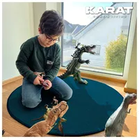 Karat homeliving Kinderspielteppich Crocodile Rund Blau