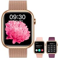 Smartwatch Damen mit Bluetooth Telefonfunktion Sportuhr: 1,83''HD Touchscreen Smart Watch mit 120+Sportmodi mit Pulsmesser Schrittzähler IP68 Wasserdichter Fitness Tracker Kompatibel Android iOS