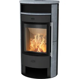 FIREPLACE Durango Speckstein/Abdeckplatte Stahl Schwarz