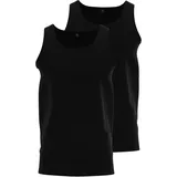 CALIDA Tanktop "Natural Benefit", Herren, Gr. XL (56), schwarz, Single Jersey, Obermaterial: 94% Baumwolle, 6% Elasthan, unifarben, normal hüftbedeckend, Rundhals, Tops Tanktop, Rundhals-Ausschnitt, weich, Baumwoll-Mix, Single Jersey Qualität
