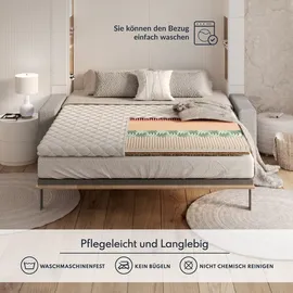 Fdm Topper Matratzenauflage 140 x 200 cm weiß