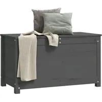 VidaXL Truhe Grau 80x40x45,5 cm Massivholz Kiefer