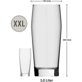 Rastal Willi Becher Bierglas 3,0 l 3-tlg.
