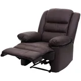 MCW Relaxsessel G15 Leder/Kunstleder 87 x 101 x 150 cm Braun mit verstellbarer Rückenlehne