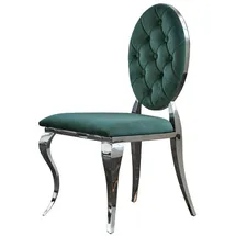 KAWOLA Stuhl LINDA Esszimmerstuhl Barock Velvet grün