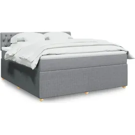 vidaXL Boxspringbett 180 x 200 cm Hellgrau