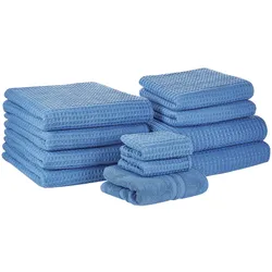 Handtücher 11er Set AREORA Baumwolle Blau