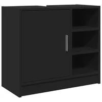 VidaXL Waschbeckenunterschrank Schwarz 63x29x55 cm Holzwerkstoff