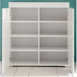 VCM Amira Schuhschrank 2 Türen 0 x 0 x 0 cm hochglanz / weiß
