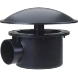 AquaForte Bodenablauf mit Kammer und Bogen, schweres Modell, 110 mm, Schwarz