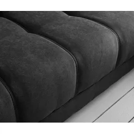 DeLife Ecksofa Josea 300x220 cm Mikrofaser Schwarz Recamiere rechts