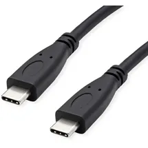 roline recycled material USB-C auf USB-C 1,0 m Schwarz