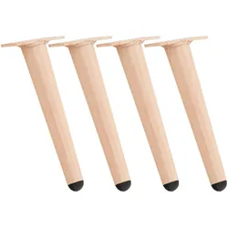 CLP 4er Set Möbelfüße 21 cm hellbraun