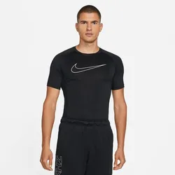 NIKE Herren T-Shirt Pro Dri-FIT, BLACK/WHITE, XL