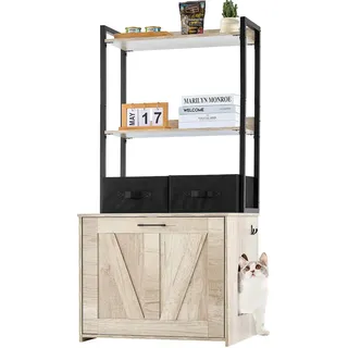 Vevor Katzenschrank Katzentoilette Katzenhaus 2-stufig-Regal 599x500x1270mm 60kg