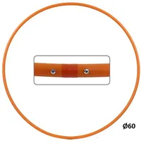 HOOPOMANIA Hula Hoop Rohling 16mm [60cm - orange] – Kleiner Hula Hoop aus robustem HDPE