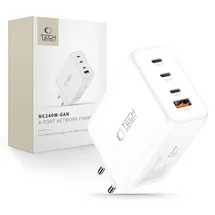 TECH-PROTECT NC240W-GaN 4-Port 240W Wandladegerät – Weiß