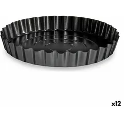 Backform Ø 28 cm Metall Dunkelgrau Kohlenstoffstahl (12 Stück)