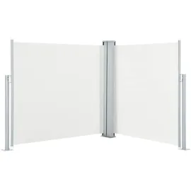 vidaXL Ausziehbare Seitenmarkise 120 x 600 cm cremeweiß