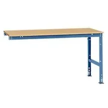 Manuflex Ansatztisch UNIVERSAL Standard, Tischplatte Multiplex, 1750x1000, brillantblau