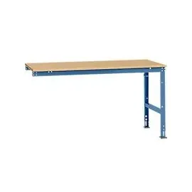 Manuflex Ansatztisch UNIVERSAL Standard, Tischplatte Multiplex, 1750x1000, brillantblau