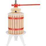 Wiltec Obstpresse 6 l Buchenholz Rot/Braun
