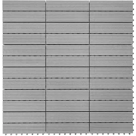 Mendler WPC Bodenfliese Rhone grau 30 x 30 cm 11 St.