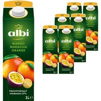 albi Saft Mango Maracuja Orange, 37% Fruchtgehalt, je 1 Liter, 6 Pack