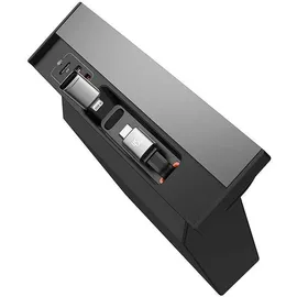 Baseus T-Space Series USB-HUB für Tesla Model 3 / Y mit integriertem 45-W-USB-C-Kabel – Schwarz Auto Adapter, Schwarz