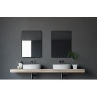 Talos DSK Design Wandspiegel Black Living - Badspiegel schwarz in 80 x 60 cm schwarz