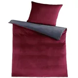 KH-Haushaltshandel Winter Wende Bettwäsche Cashmere Touch Grau 135 x 200 cm + 80 x 80 cm