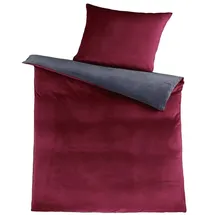KH-Haushaltshandel Winter Wende Bettwäsche Cashmere Touch Grau 135 x 200 cm + 80 x 80 cm