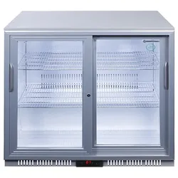 Gastro-Cool - Untertheken Kühlschrank - Schiebetür - Silber - GCUC200