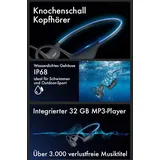 Auviso Wasserdichte Knochenschall-Kopfhörer, BT 5.3, 32 GB MP3-Player, IP68